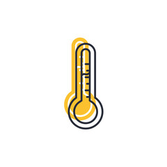 Leinwandbilder - thermometer icon vector illustration. thermometer symbol isolated on white background