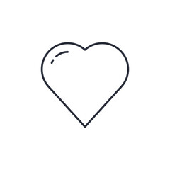 Poster - Heart icon vector illustration. Heart symbol isolated on white background