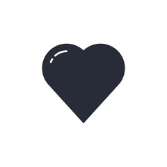 Poster - Heart icon vector illustration. Heart symbol isolated on white background