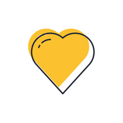 Poster - Heart icon vector illustration. Heart symbol isolated on white background
