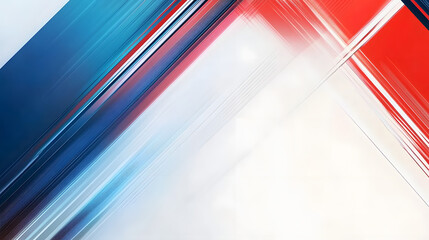 Poster - red blue white sporty background, speed motion design with spot strip and copy space, modern minimal in cheerful and freedom energy feeling