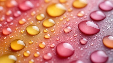 Wall Mural - Water Drops on Colorful Surface