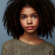 © Elanur - afro american girl with curvy hairs isolated