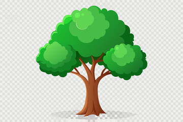 Wall Mural - green tree isolated on transparent background. for easy selection of designs png
