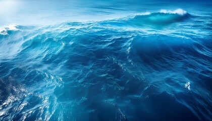 Poster - blue ocean water surface background