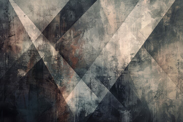 Poster - A painting with a lot of lines and shapes