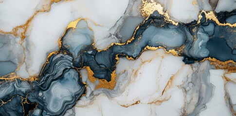 Grey, gold, and brown swirls of an abstract ink painting close-up