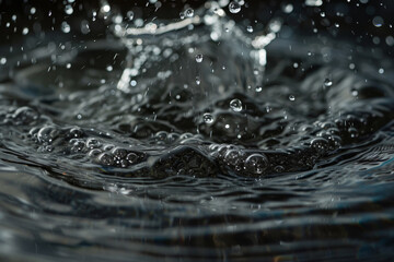 Poster - A splash of water with many small droplets