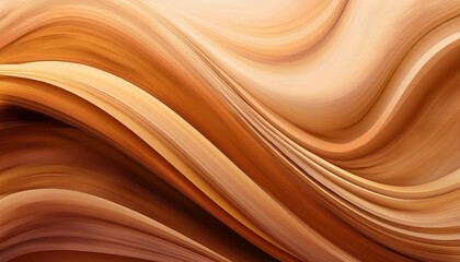 horizontal banner with waves modern soft curvy waves background illustration with sandy brown wheat and chocolate color