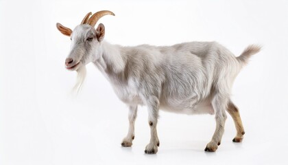 Wall Mural - a goat isolated on a white background