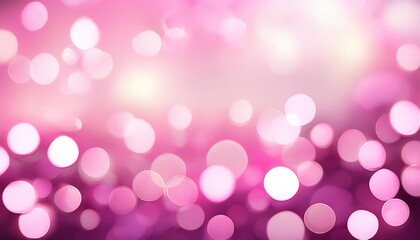 Wall Mural - abstract pink and white bokeh lights background sparkling and shimmering festive effect for holiday design soft and dreamy atmosphere