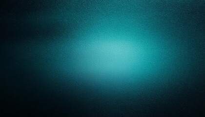 Canvas Print - teal black template empty space grainy noise grungy texture color gradient rough abstract background shine bright light and glow