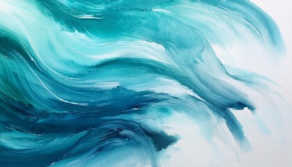 abstract watercolor transparent sea ocean blue teal turquoise colored wave background