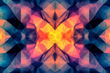 Abstract Geometric Pattern with Vibrant Colors created with Generative AI