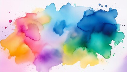 Wall Mural - colorful watercolor paper with spots and stains abstract background