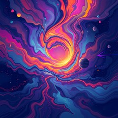 Poster - abstract background with waves