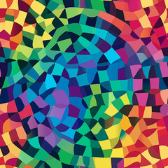 Optical illusion style abstract colorful background, rainbow colors