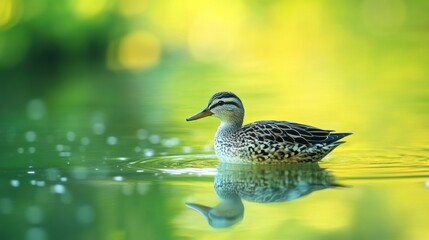 Wall Mural - Water bird in its natural habitat.