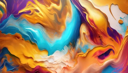 Poster - abstract art of beautiful paint for texture background and design colorful and fancy colored