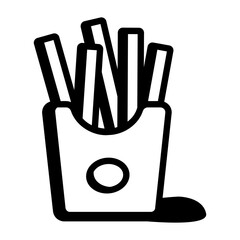 Sticker - Sketchy style icon of french fries 