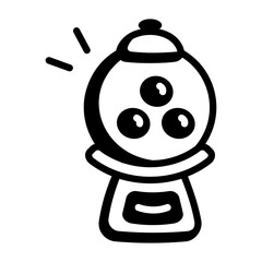 Sticker - Doodle icon of gumball machine 