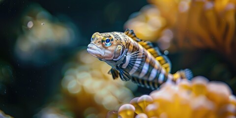 Wall Mural - Blackbarred reefgoby or White tiger goby Priolepis nocturna