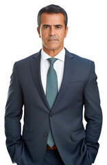 Sticker - PNG Mexican business man portrait necktie blazer.