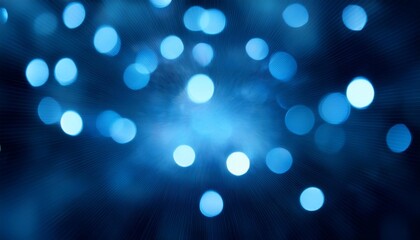 Poster - an abstract light effect with blue light spots creates a sense of festivity or wonder in this image