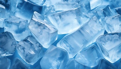 ice texture background the textured cold frosty surface of ice block on blue background