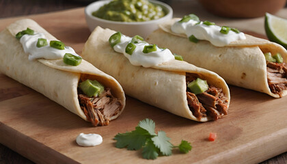 pulled pork taquitos with green salsa