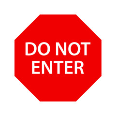 Canvas Print - Do not enter sign