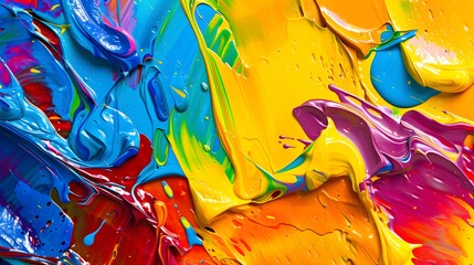 vibrant image showing a colorful array of paint streaks