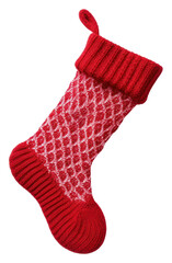 Canvas Print - PNG  Red Christmas sock decoration christmas stocking red.