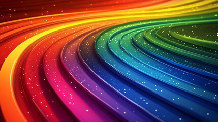 Vibrant Abstract Rainbow Wave