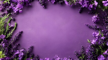 Sticker - Purple Floral Background