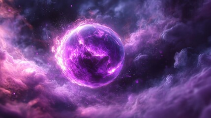 Sticker - Purple Cosmic Nebula Explosion