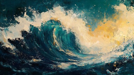 Wall Mural - Abstract Stormy Seas