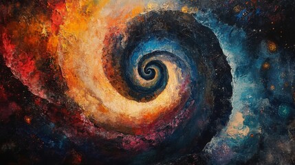 Poster - Abstract Cosmic Spiral