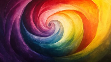 Poster - Colorful Abstract Swirl Painting