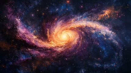 Wall Mural - Spiral Galaxy in Deep Space