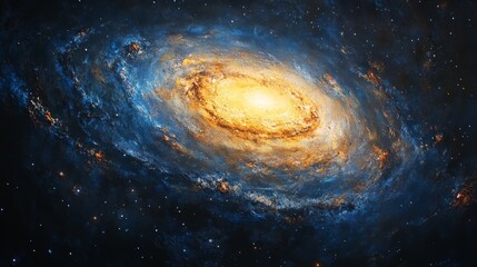 Poster - Spiral Galaxy in Deep Space