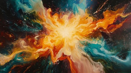 Wall Mural - Abstract Cosmic Explosion
