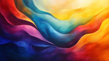 Wall Mural - Abstract Vibrant Colorful Flowing Shapes