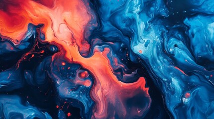 Canvas Print - Abstract Fluid Art Painting