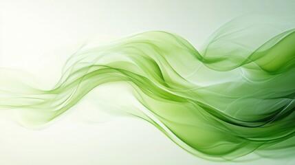 Sticker - Abstract Green Flowing Waves