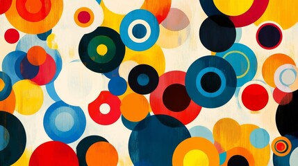 Canvas Print - Abstract Colorful Circles Pattern