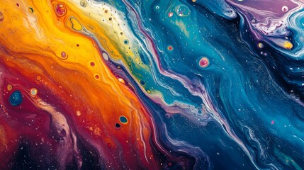 Poster - Colorful Abstract Fluid Art