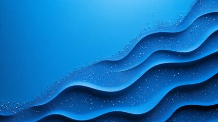 Sticker - Abstract Blue Ocean Waves Background