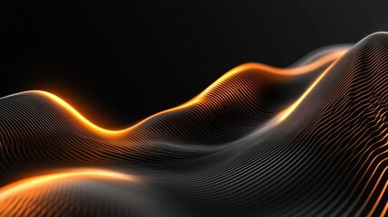 Poster - Abstract Glowing Waves