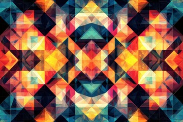 Abstract Geometric Pattern with Vibrant Colors created with Generative AI